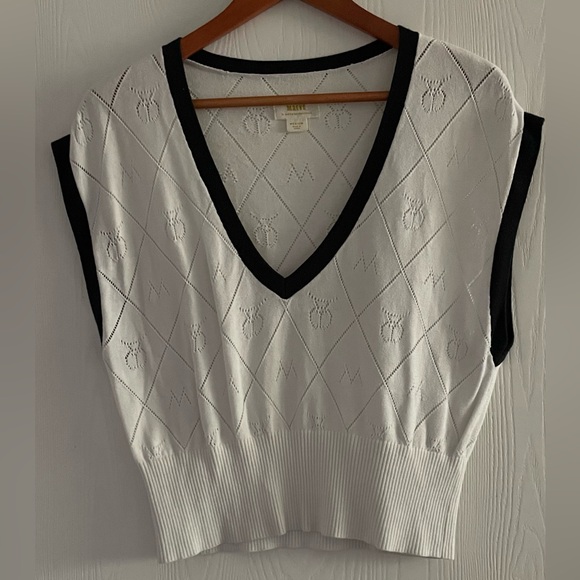 Maeve Anthropologie Violette Icon Logo Vest Size M - Picture 5 of 12